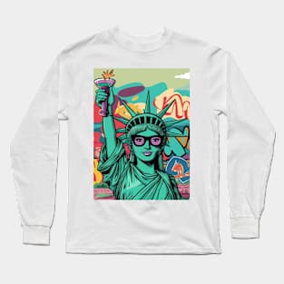 Urban Liberty: The Statue of Liberty's New Groove Long Sleeve T-Shirt